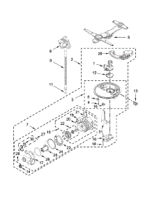 Pump, Washarm And Motor Parts parts for Kenmore Dishwasher 665.14823N510 (66514823N510, 665 14823N510) from AppliancePartsPros.com