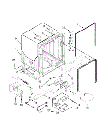 Tub And Frame Parts parts for Kenmore Dishwasher 665.14823N510 (66514823N510, 665 14823N510) from AppliancePartsPros.com