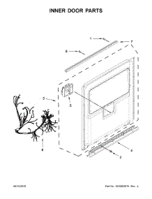 Inner Door Parts parts for Kenmore Dishwasher 665.14823N511 (66514823N511, 665 14823N511) from AppliancePartsPros.com