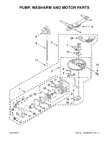Pump, Washarm And Motor Parts parts for Kenmore Dishwasher 665.14823N511 (66514823N511, 665 14823N511) from AppliancePartsPros.com