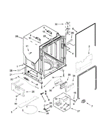 Tub And Frame Parts parts for Kenmore Dishwasher 665.14833N510 (66514833N510, 665 14833N510) from AppliancePartsPros.com