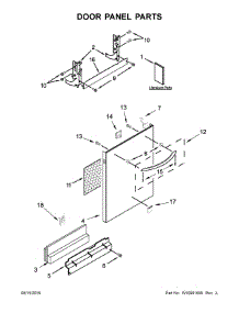 Door Panel Parts parts for Kenmore Dishwasher 665.14833N511 (66514833N511, 665 14833N511) from AppliancePartsPros.com