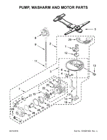Pump, Washarm And Motor Parts parts for Kenmore Dishwasher 665.14833N511 (66514833N511, 665 14833N511) from AppliancePartsPros.com