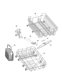 Racks parts for Kenmore Dishwasher 587.14419400 (58714419400, 587 14419400) from AppliancePartsPros.com