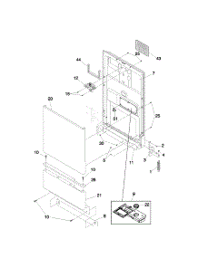 Door parts for Kenmore Dishwasher 587.14432200 (58714432200, 587 14432200) from AppliancePartsPros.com