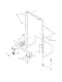 Frame parts for Kenmore Dishwasher 587.14439201 (58714439201, 587 14439201) from AppliancePartsPros.com