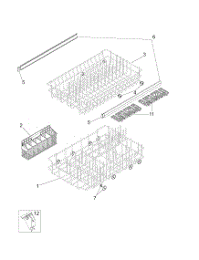 Racks parts for Kenmore Dishwasher 587.14439202 (58714439202, 587 14439202) from AppliancePartsPros.com