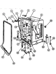 Tub Parts parts for Kenmore Dishwasher 587.1444990 (5871444990, 587 1444990) from AppliancePartsPros.com