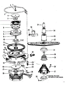 Motor, Heater, And Spray Arm Details parts for Kenmore Dishwasher 587.1446080 (5871446080, 587 1446080) from AppliancePartsPros.com