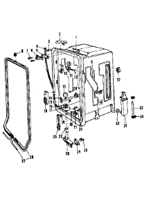 Tub Details parts for Kenmore Dishwasher 587.1446081 (5871446081, 587 1446081) from AppliancePartsPros.com