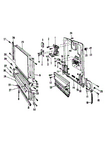 Door Details parts for Kenmore Dishwasher 587.1446081 (5871446081, 587 1446081) from AppliancePartsPros.com