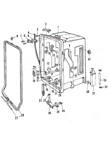 Tub parts for Kenmore Dishwasher 587.1448080 (5871448080, 587 1448080) from AppliancePartsPros.com