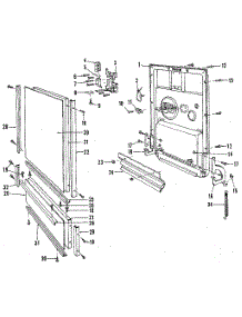 Door parts for Kenmore Dishwasher 587.1448080 (5871448080, 587 1448080) from AppliancePartsPros.com