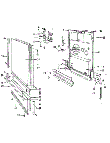 Door parts for Kenmore Dishwasher 587.1448081 (5871448081, 587 1448081) from AppliancePartsPros.com