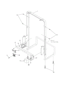 Frame parts for Kenmore Dishwasher 587.14538401 (58714538401, 587 14538401) from AppliancePartsPros.com