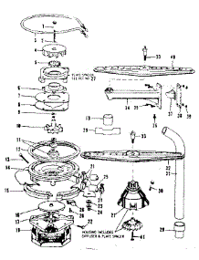 Motor, Heater, And Spray Arm Details parts for Kenmore Dishwasher 587.1456580 (5871456580, 587 1456580) from AppliancePartsPros.com