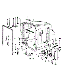 Tub Details parts for Kenmore Dishwasher 587.1456580 (5871456580, 587 1456580) from AppliancePartsPros.com