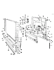 Door Details parts for Kenmore Dishwasher 587.1456580 (5871456580, 587 1456580) from AppliancePartsPros.com