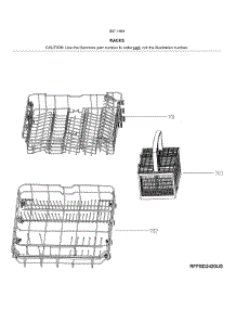 Racks parts for Kenmore Dishwasher 587.14642J01B (58714642J01B, 587 14642J01B) from AppliancePartsPros.com