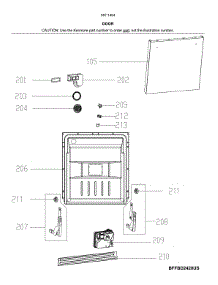 Door parts for Kenmore Dishwasher 587.14649J01B (58714649J01B, 587 14649J01B) from AppliancePartsPros.com