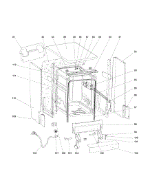 Tub / Frame parts for Kenmore Dishwasher 587.14652110 (58714652110, 587 14652110) from AppliancePartsPros.com
