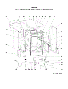 Tub / Frame parts for Kenmore Dishwasher 587.14652201B (58714652201B, 587 14652201B) from AppliancePartsPros.com