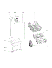 Racks parts for Kenmore Dishwasher 587.14659200A (58714659200A, 587 14659200A) from AppliancePartsPros.com