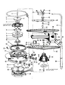 Motor, Heater, And Spray Arm Details parts for Kenmore Dishwasher 587.1466080 (5871466080, 587 1466080) from AppliancePartsPros.com