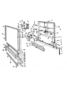 Door Details parts for Kenmore Dishwasher 587.1466582 (5871466582, 587 1466582) from AppliancePartsPros.com