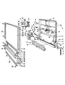 Door Details parts for Kenmore Dishwasher 587.1468080 (5871468080, 587 1468080) from AppliancePartsPros.com