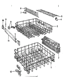 Rack Details parts for Kenmore Dishwasher 587.1468580 (5871468580, 587 1468580) from AppliancePartsPros.com
