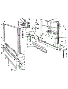 Door parts for Kenmore Dishwasher 587.1469081 (5871469081, 587 1469081) from AppliancePartsPros.com