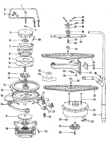Motor, Heater, And Spray Arm parts for Kenmore Dishwasher 587.1469081 (5871469081, 587 1469081) from AppliancePartsPros.com
