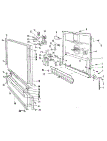 Door parts for Kenmore Dishwasher 587.1469580 (5871469580, 587 1469580) from AppliancePartsPros.com