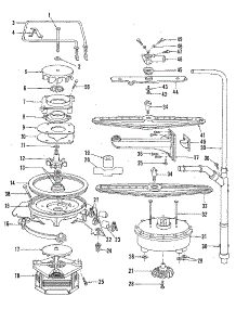 Motor, Heater, And Spray Arm parts for Kenmore Dishwasher 587.1469580 (5871469580, 587 1469580) from AppliancePartsPros.com