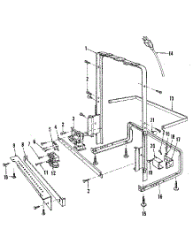 Frame parts for Kenmore Dishwasher 587.1469581 (5871469581, 587 1469581) from AppliancePartsPros.com