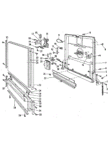 Door Details parts for Kenmore Dishwasher 587.1469582 (5871469582, 587 1469582) from AppliancePartsPros.com