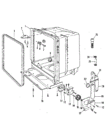 Tub parts for Kenmore Dishwasher 587.1469589 (5871469589, 587 1469589) from AppliancePartsPros.com
