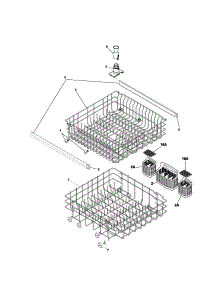 Rack parts for Kenmore Dishwasher 587.14859200 (58714859200, 587 14859200) from AppliancePartsPros.com
