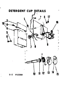 Detergent Cup Details parts for Kenmore Dishwasher 587.65000 (58765000, 587 65000) from AppliancePartsPros.com