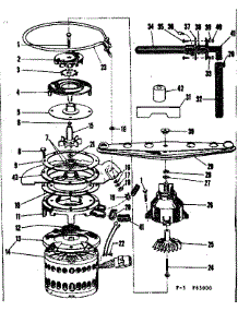 Motor, Heater And Spray Arm Details parts for Kenmore Dishwasher 587.65000 (58765000, 587 65000) from AppliancePartsPros.com