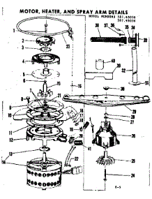Motor, Heater And Spray Arm Details parts for Kenmore Dishwasher 587.65050 (58765050, 587 65050) from AppliancePartsPros.com