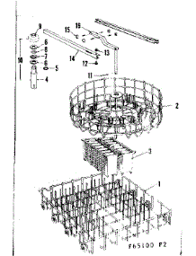 Rack Assemblies parts for Kenmore Dishwasher 587.65100 (58765100, 587 65100) from AppliancePartsPros.com