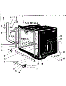 Tub Details parts for Kenmore Dishwasher 587.65100 (58765100, 587 65100) from AppliancePartsPros.com