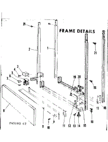 Frame Details parts for Kenmore Dishwasher 587.65100 (58765100, 587 65100) from AppliancePartsPros.com