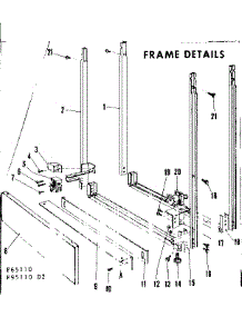 Frame Details parts for Kenmore Dishwasher 587.65110 (58765110, 587 65110) from AppliancePartsPros.com