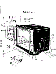 Tub Details parts for Kenmore Dishwasher 587.65110 (58765110, 587 65110) from AppliancePartsPros.com