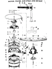 Motor-Heater & Spray Arm Details parts for Kenmore Dishwasher 587.65110 (58765110, 587 65110) from AppliancePartsPros.com