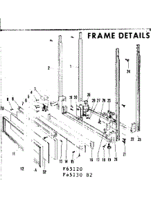 Frame Details parts for Kenmore Dishwasher 587.65120 (58765120, 587 65120) from AppliancePartsPros.com