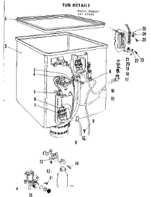 Tub Details parts for Kenmore Dishwasher 587.65180 (58765180, 587 65180) from AppliancePartsPros.com